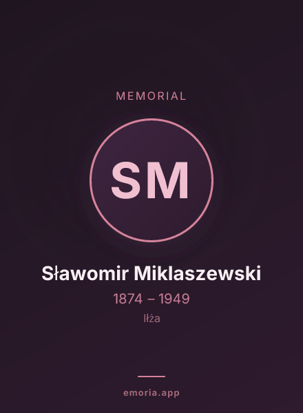 Memorial portrait of Sławomir Miklaszewski