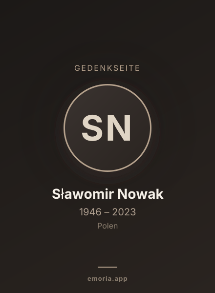 Gedenkportrait von Sławomir Nowak