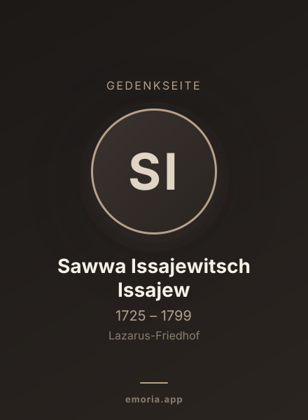Gedenkportrait von Sawwa Issajewitsch Issajew