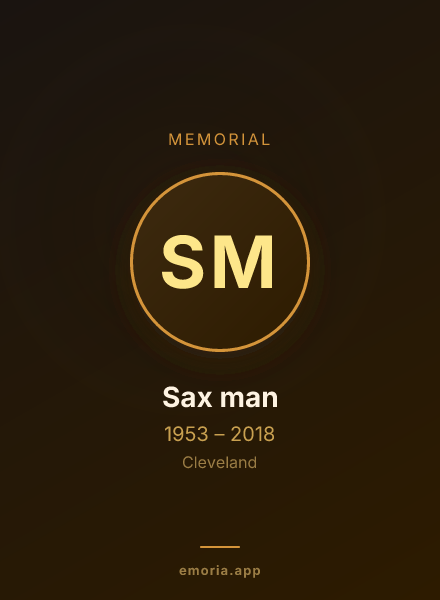 Memorial portrait of Sax man