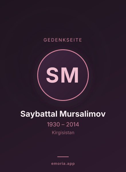 Gedenkportrait von Saybattal Mursalimov