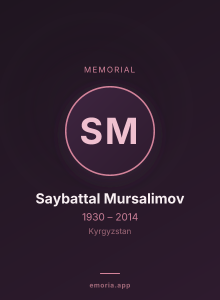 Memorial portrait of Saybattal Mursalimov