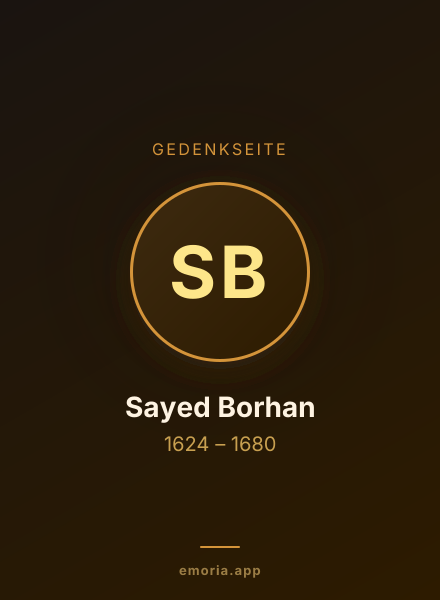 Gedenkportrait von Sayed Borhan
