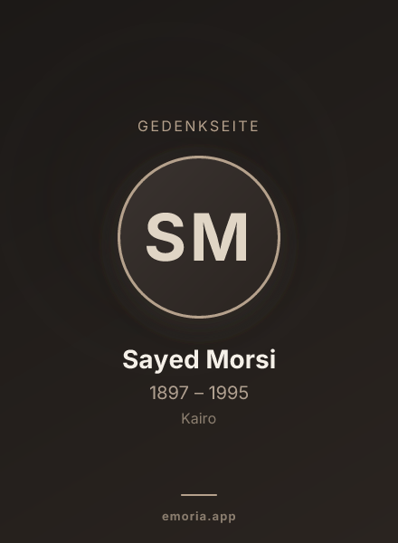 Gedenkportrait von Sayed Morsi