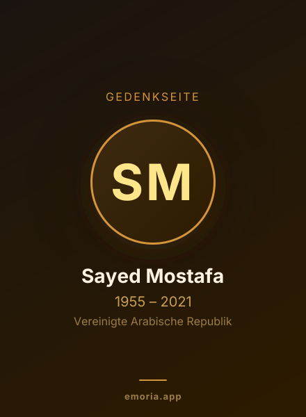Gedenkportrait von Sayed Mostafa