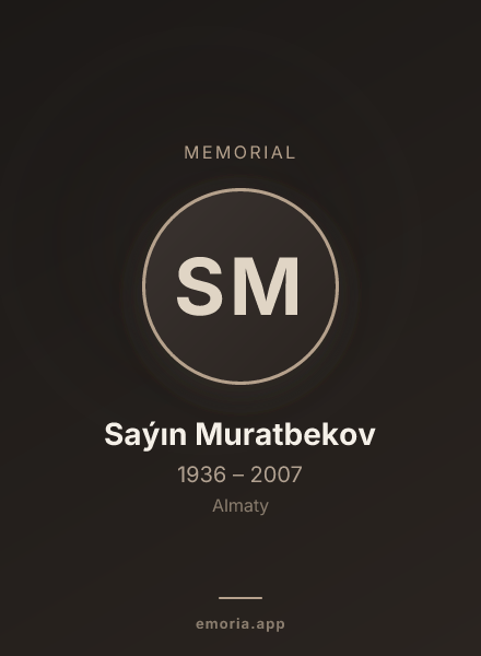 Memorial portrait of Saýın Muratbekov