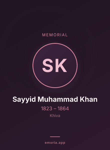 Memorial portrait of Sayyid Muhammad Khan
