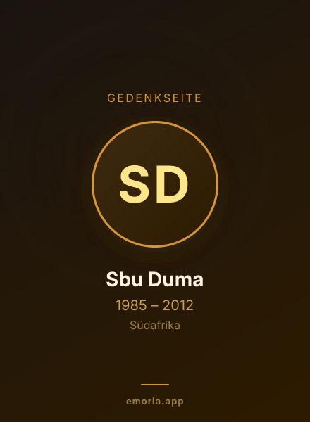 Gedenkportrait von Sbu Duma