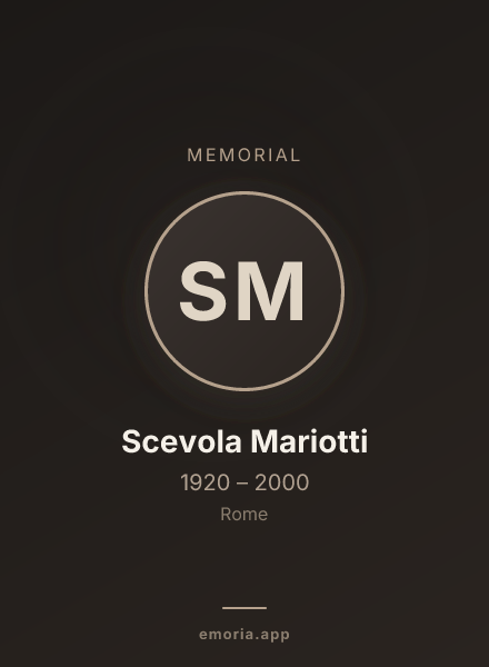 Memorial portrait of Scevola Mariotti
