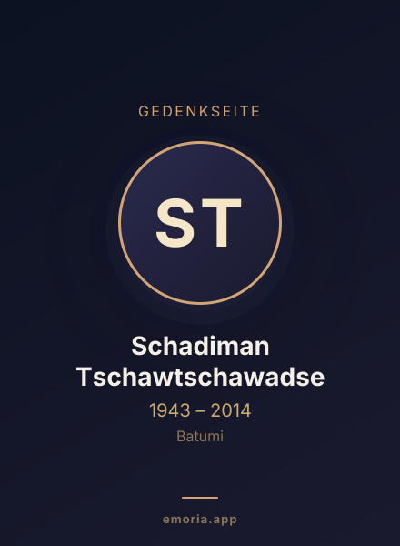 Gedenkportrait von Schadiman Tschawtschawadse