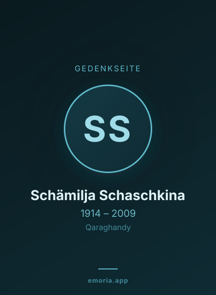 Gedenkportrait von Schämilja Schaschkina