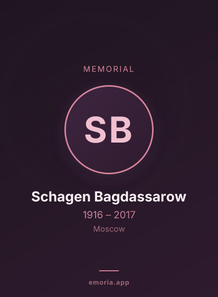 Memorial portrait of Schagen Bagdassarow