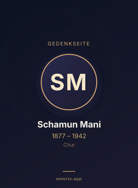 Gedenkportrait von Schamun Mani