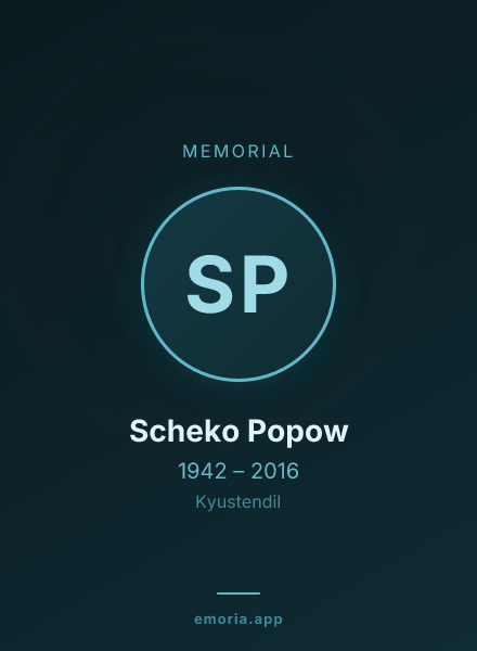 Memorial portrait of Scheko Popow