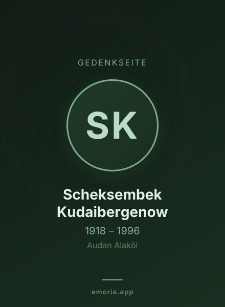 Gedenkportrait von Scheksembek Kudaibergenow