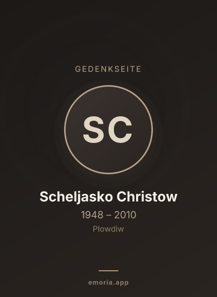 Gedenkportrait von Scheljasko Christow