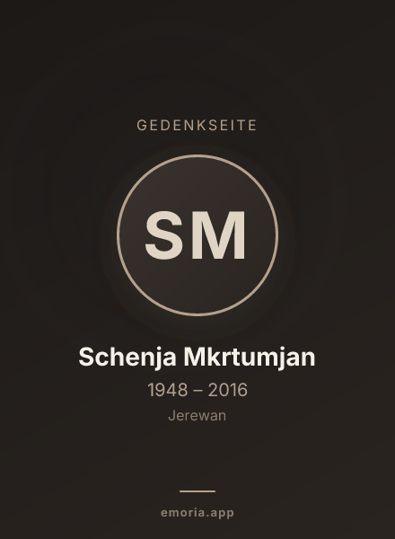Gedenkportrait von Schenja Mkrtumjan