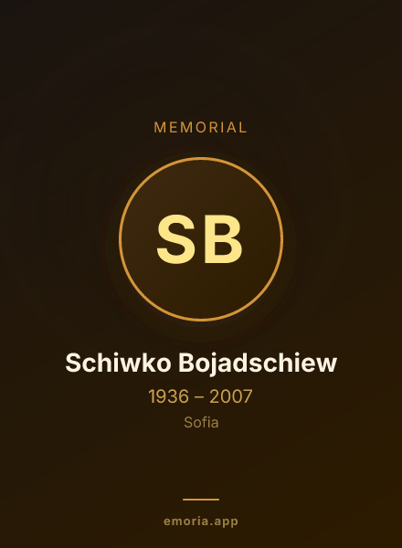 Memorial portrait of Schiwko Bojadschiew