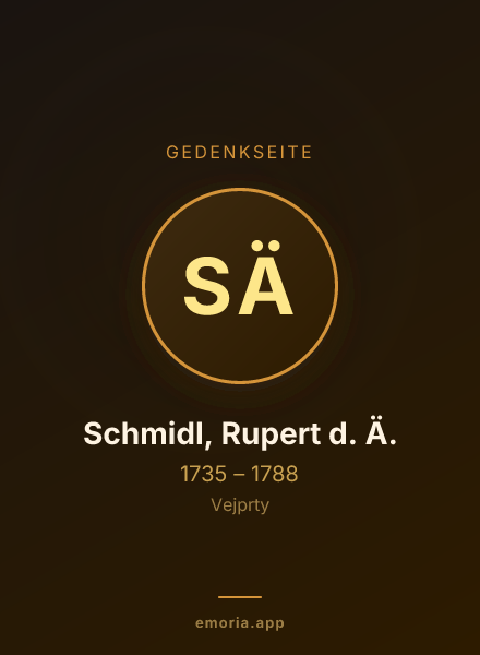 Gedenkportrait von Schmidl, Rupert d. Ä.