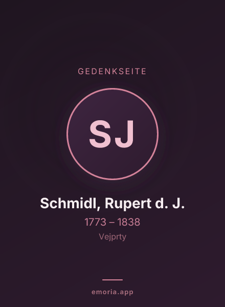 Gedenkportrait von Schmidl, Rupert d. J.