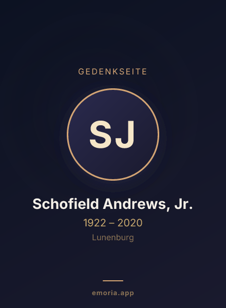 Gedenkportrait von Schofield Andrews, Jr.