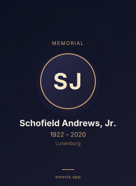 Memorial portrait of Schofield Andrews, Jr.