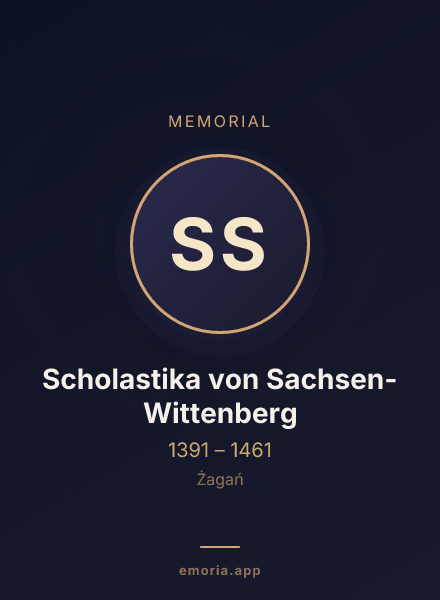 Memorial portrait of Scholastika von Sachsen-Wittenberg