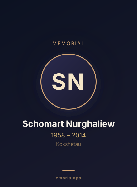 Memorial portrait of Schomart Nurghaliew