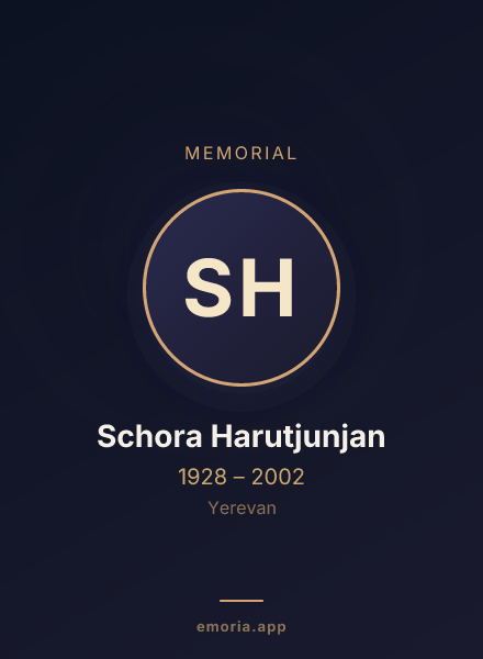 Memorial portrait of Schora Harutjunjan