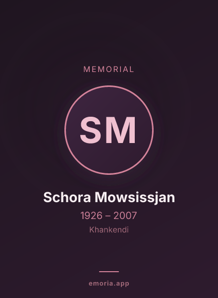 Memorial portrait of Schora Mowsissjan