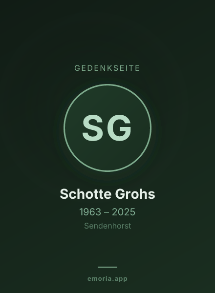 Gedenkportrait von Schotte Grohs