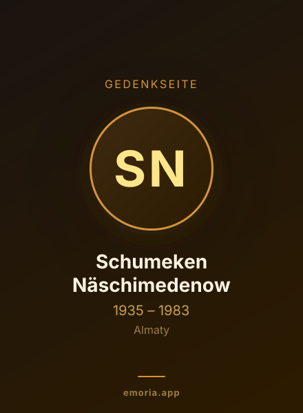 Gedenkportrait von Schumeken Näschimedenow