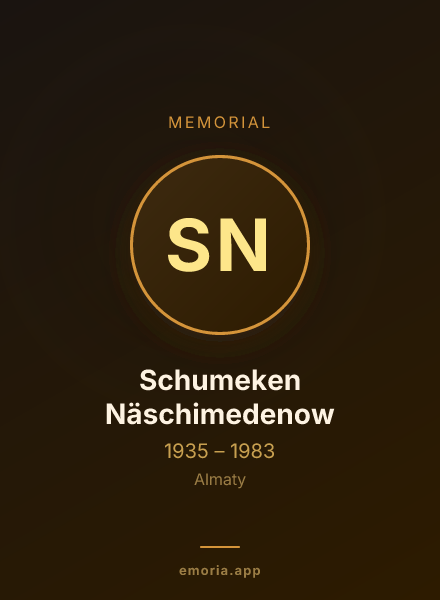Memorial portrait of Schumeken Näschimedenow