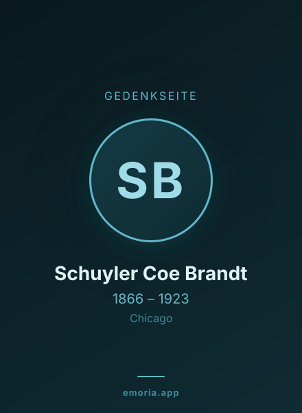 Gedenkportrait von Schuyler Coe Brandt