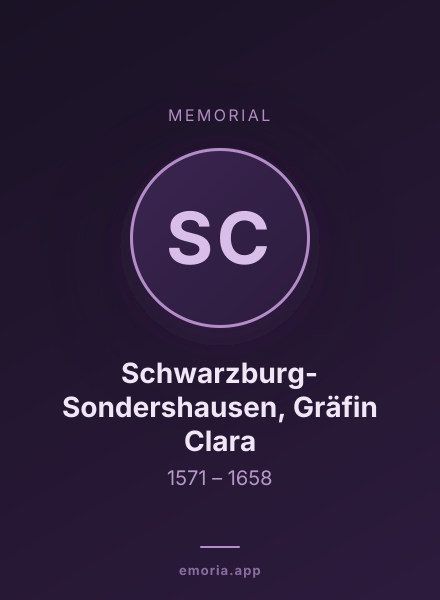 Memorial portrait of Schwarzburg-Sondershausen, Gräfin Clara