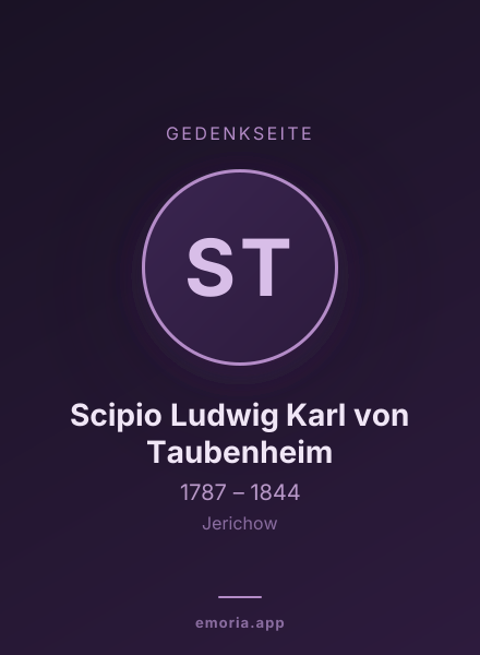 Gedenkportrait von Scipio Ludwig Karl von Taubenheim