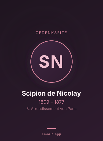 Gedenkportrait von Scipion de Nicolay