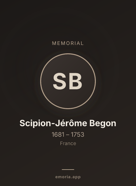 Memorial portrait of Scipion-Jérôme Begon