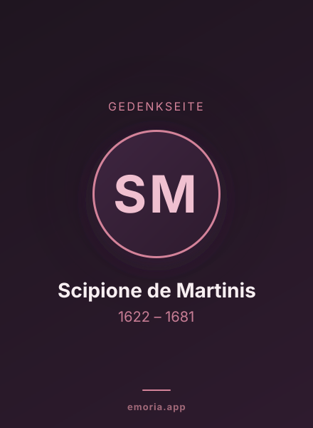 Gedenkportrait von Scipione de Martinis