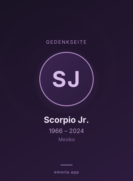 Gedenkportrait von Scorpio Jr.