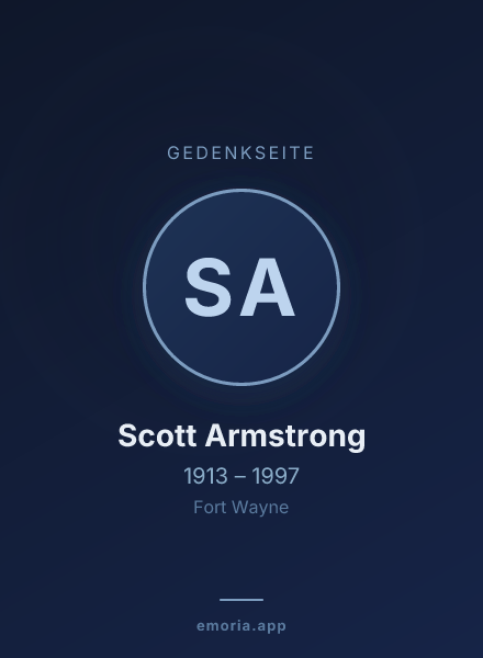 Gedenkportrait von Scott Armstrong