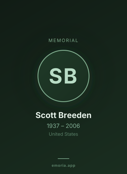 Memorial portrait of Scott Breeden