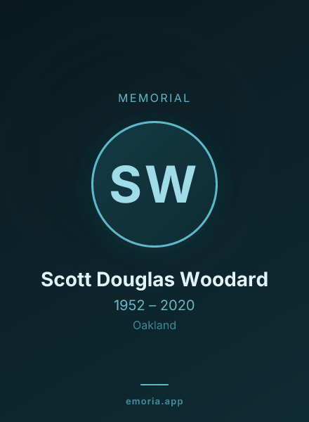 Memorial portrait of Scott Douglas Woodard