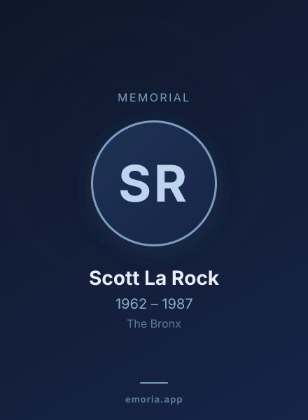Memorial portrait of Scott La Rock