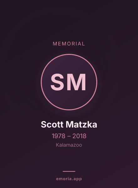 Memorial portrait of Scott Matzka