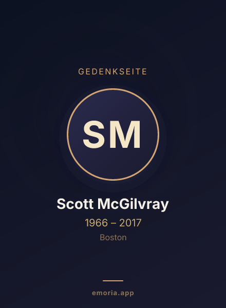 Gedenkportrait von Scott McGilvray