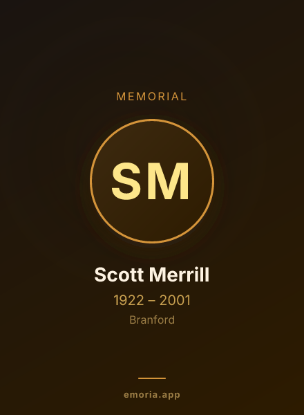 Memorial portrait of Scott Merrill