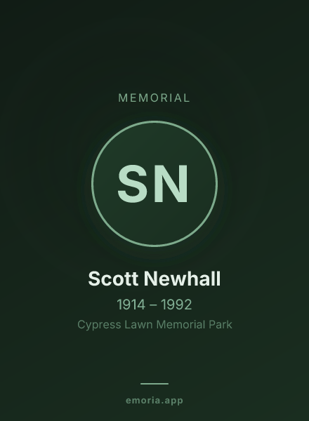 Memorial portrait of Scott Newhall