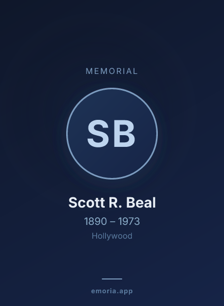 Memorial portrait of Scott R. Beal