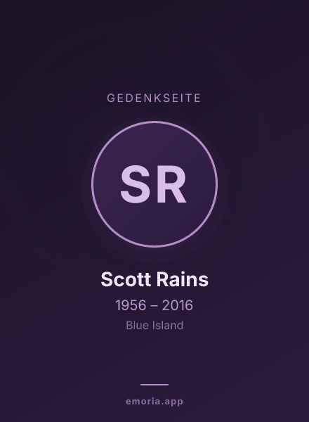 Gedenkportrait von Scott Rains